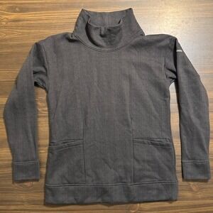 Columbia sweater turtle neck‎ women's Medium solid grey pullover pockets